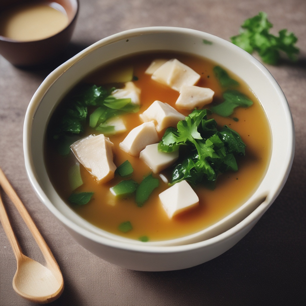 A bowl of miso soup