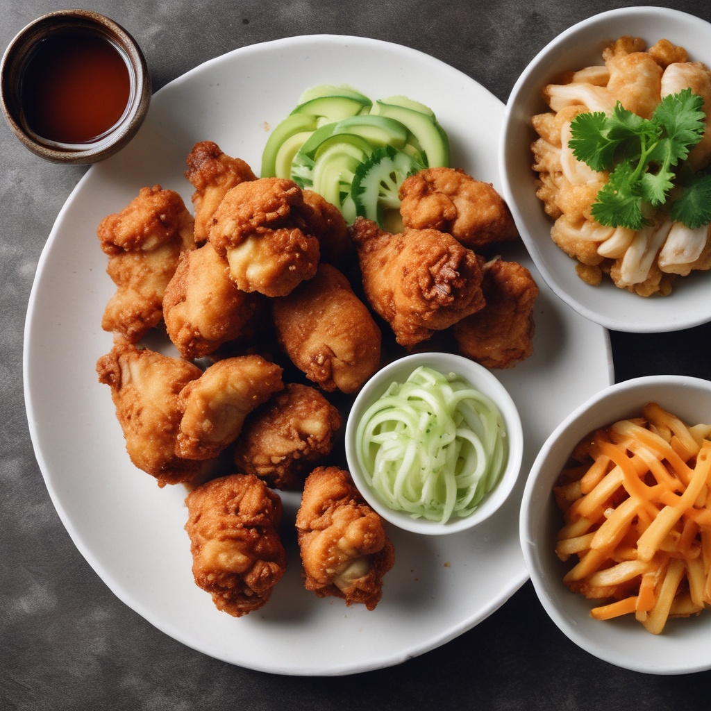 A plate of chicken karaage