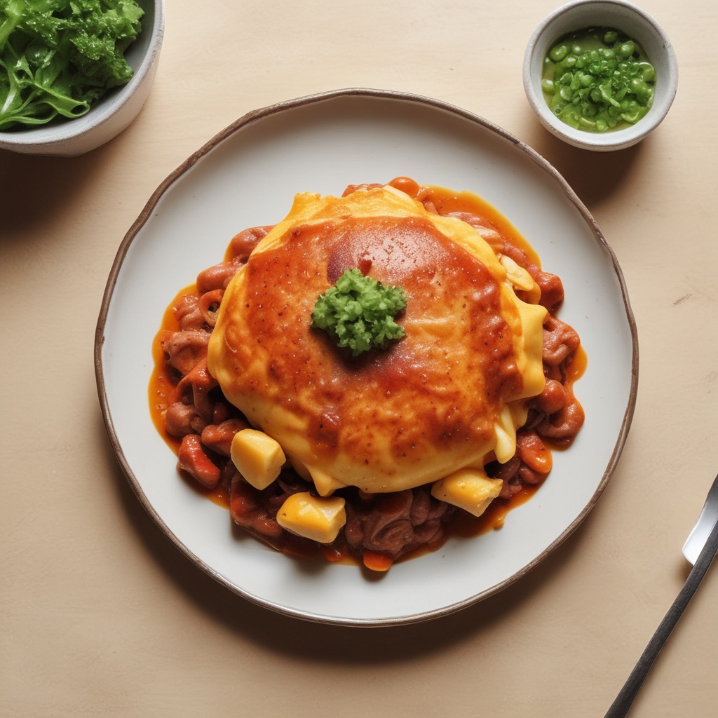 A plate of omurice