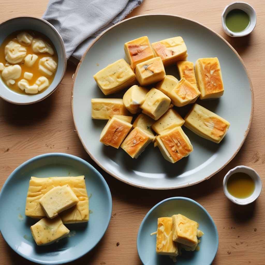 A plate of tamagoyaki