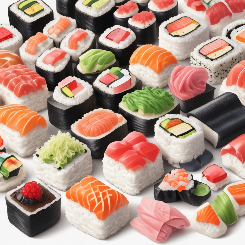 An assortment of sushi